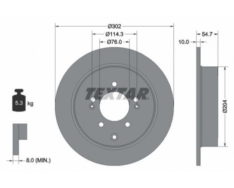 Brake Disc PRO 92294903 Textar