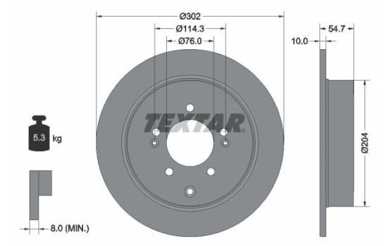 Brake Disc PRO 92294903 Textar