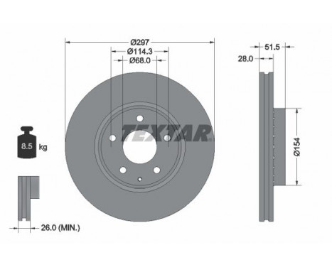 Brake Disc PRO 92295003 Textar