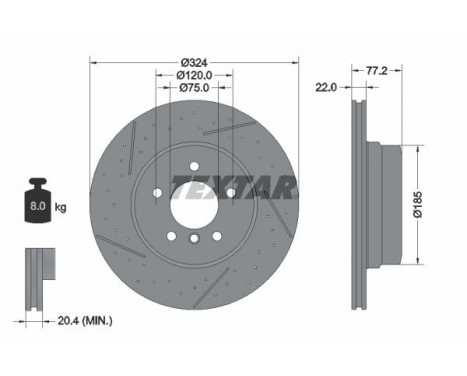 Brake Disc PRO+ 92295505 Textar