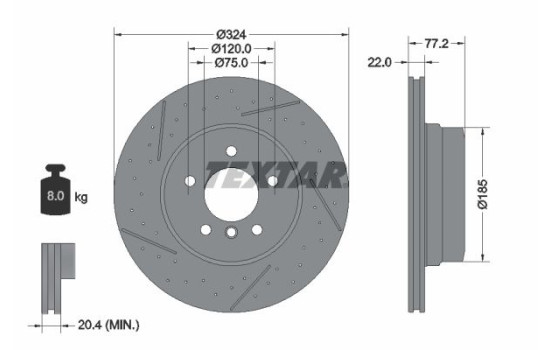 Brake Disc PRO+ 92295505 Textar