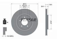 Brake Disc PRO 92296203 Textar