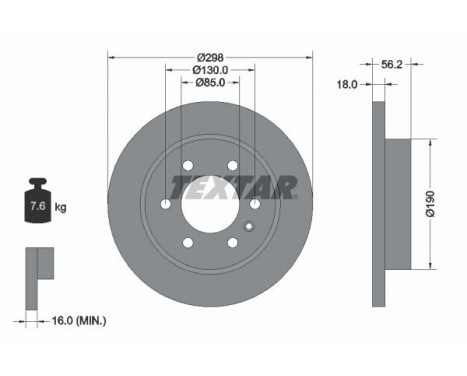 Brake Disc PRO 92301003 Textar