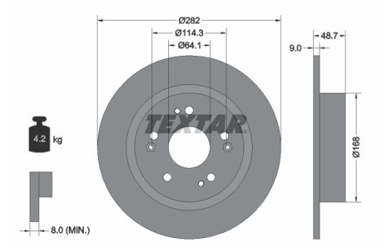 Brake Disc PRO 92301603 Textar