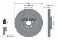 Brake Disc PRO+ 92301805 Textar
