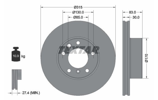 Brake Disc PRO+ 92304905 Textar