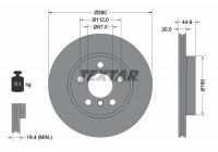 Brake Disc PRO 92305303 Textar