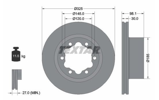 Brake Disc PRO 92305803 Textar