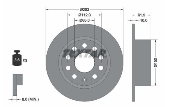 Brake Disc PRO 92306603 Textar