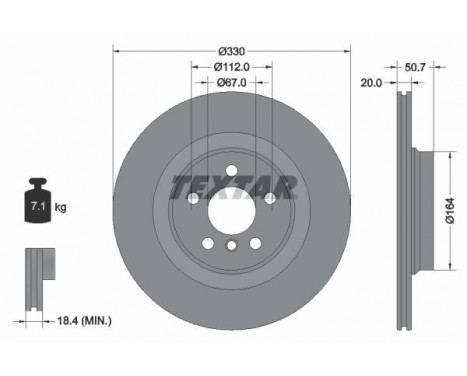 Brake Disc PRO+ 92306805 Textar