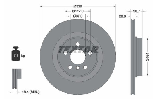 Brake Disc PRO+ 92306805 Textar