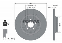 Brake Disc PRO+ 92307005 Textar