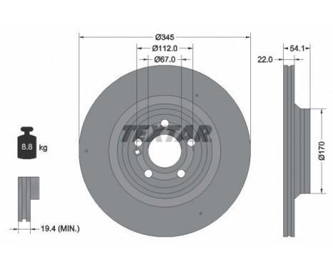 Brake Disc PRO+ 92307005 Textar