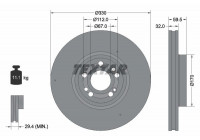 Brake Disc PRO+ 92307105 Textar