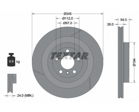 Brake Disc PRO+ 92307905 Textar