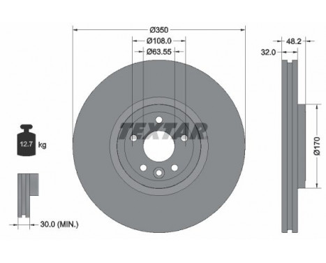 Brake Disc PRO+ 92308105 Textar