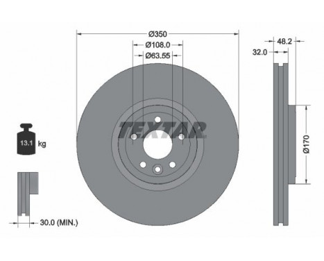 Brake Disc PRO+ 92308205 Textar