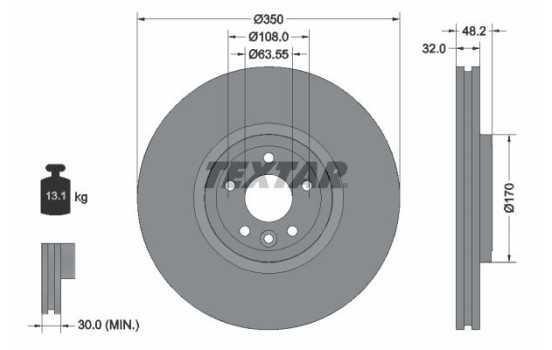 Brake Disc PRO+ 92308205 Textar
