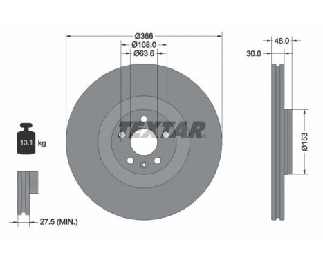 Brake Disc PRO+ 92308905 Textar