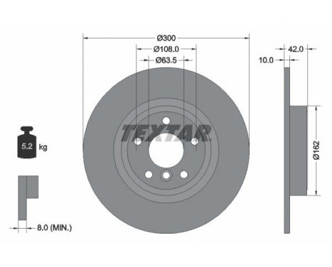 Brake Disc PRO+ 92309505 Textar