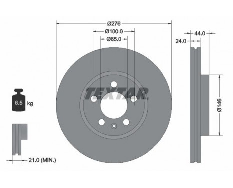 Brake Disc PRO 92313703 Textar