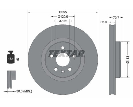 Brake Disc PRO+ 92313905 Textar