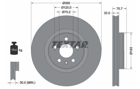 Brake Disc PRO+ 92313905 Textar