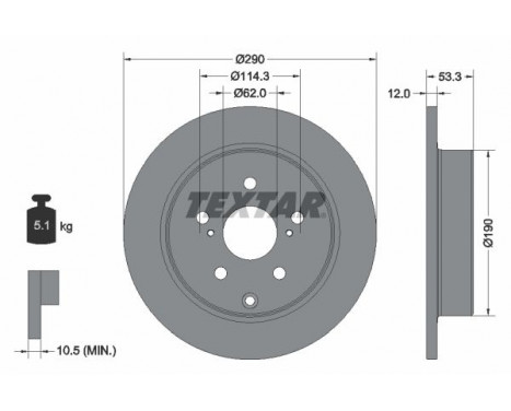 Brake Disc PRO 92314203 Textar