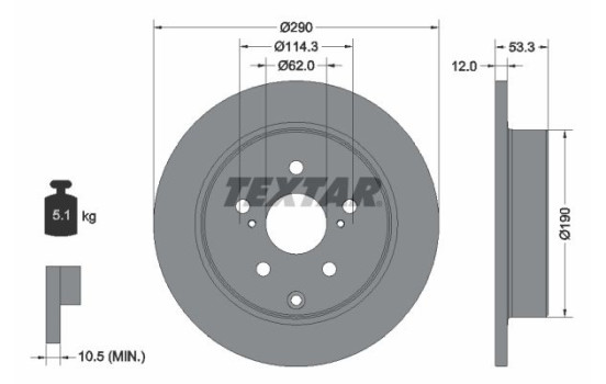 Brake Disc PRO 92314203 Textar