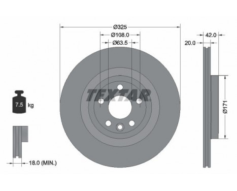 Brake Disc PRO+ 92314305 Textar