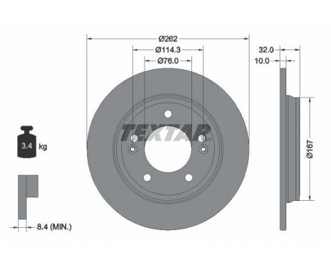 Brake Disc PRO 92314403 Textar