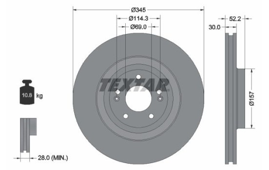 Brake Disc PRO 92315103 Textar