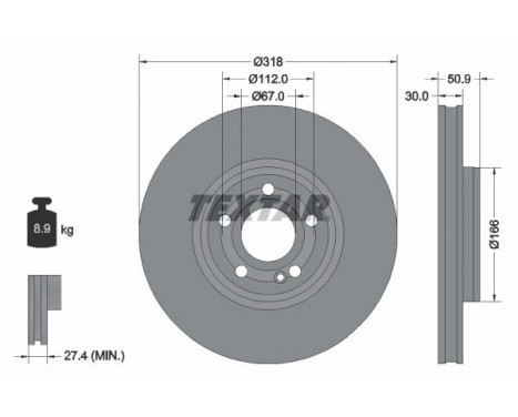 Brake Disc PRO+ 92316705 Textar