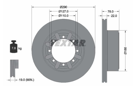 Brake Disc PRO 92322303 Textar