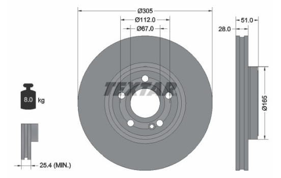 Brake Disc PRO+ 92323405 Textar