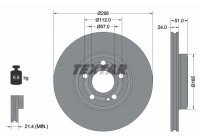 Brake Disc PRO+ 92323505 Textar