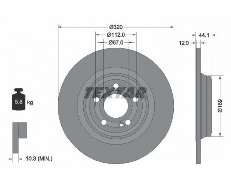 Brake Disc PRO 92324303 Textar