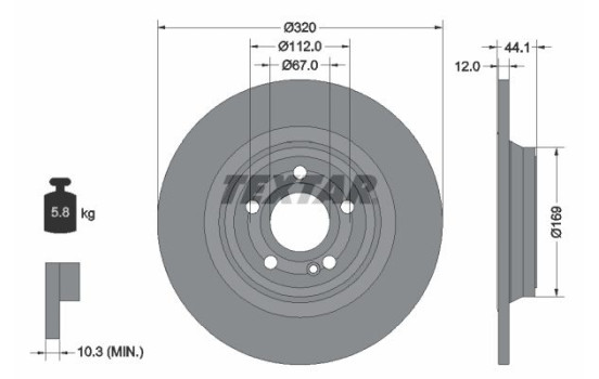 Brake Disc PRO 92324303 Textar