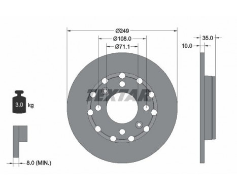 Brake Disc PRO 92325803 Textar