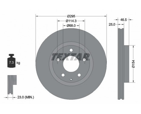 Brake Disc PRO 92326203 Textar