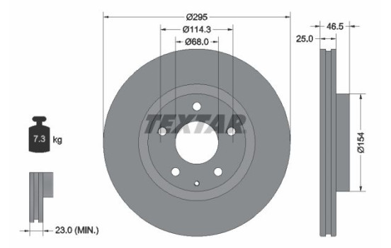 Brake Disc PRO 92326203 Textar