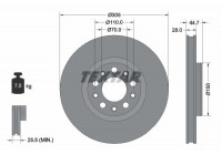 Brake Disc PRO+ 92326305 Textar