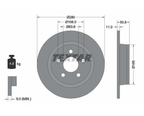 Brake Disc PRO 92326403 Textar