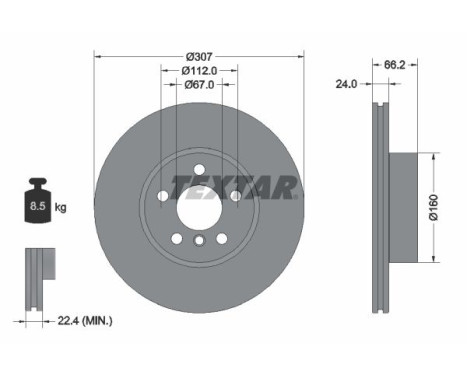 Brake Disc PRO+ 92326805 Textar