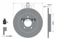 Brake Disc PRO 92333303 Textar
