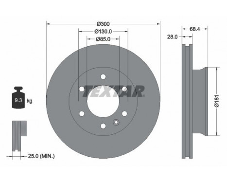 Brake Disc PRO 93143203 Textar