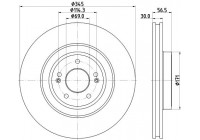 Brake disc PRO HC 8DD 355 132-651 Hella