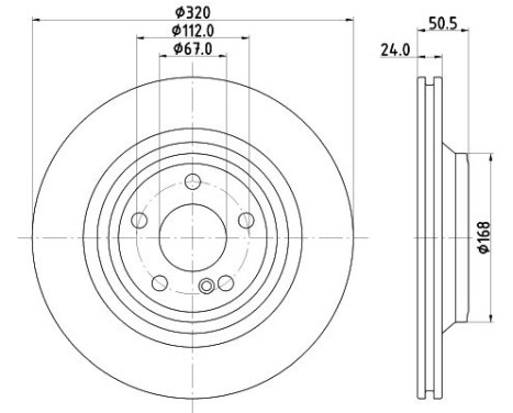 Brake disc PRO High Carbon 8DD 355 133-251 Hella