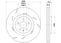 Brake disc PRO High Carbon 8DD 355 134-361 Hella