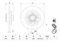BRAKE DISC RLMT - BD2775 Bosch